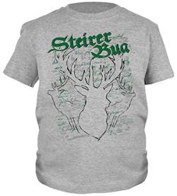Trachten-Shirt für Jungs Kinder T-Shirt Steirer Bua Motiv Tracht passend zur Lederhose Buben Leiberl von echtfesch
