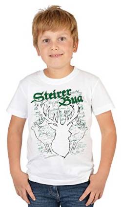 Trachten-Shirt für Jungs Kinder T-Shirt Steirer Bua Motiv Tracht passend zur Lederhose Buben Leiberl von echtfesch