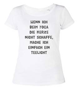 Yoga Damen-T-Shirt Wenn ich Mein Yoga die… Girlie Shirt Mädchen Sport Gym Balance Sprüche Shirt für Frauen von echtfesch