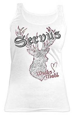 echtfesch Tracht Trägershirt für Damen Lifestyle Tank Top Damen Servus Wuids MADL MADL Dirndl Trachten Motiv Top zur Wiesn Oktoberfest von echtfesch