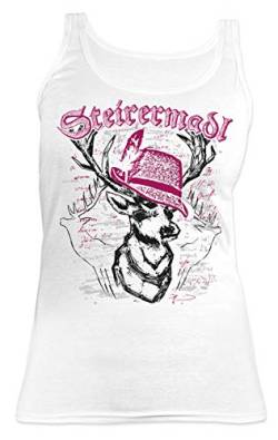 echtfesch Tracht Trägershirt für Damen Lifestyle Tank Top Damen Steirermadl MADL Dirndl Steirisch Trachten Motiv Top zur Wiesn Oktoberfest von echtfesch