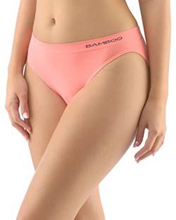 ecoBAMBOO Bikini Slip Damen aus Bambus, Unterhosen Damen, für Sport & Alltag (Rosa, L-XL) von ecoBAMBOO