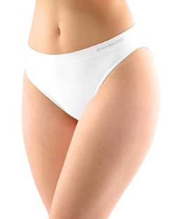 ecoBAMBOO Bikini Slip Damen aus Bambus, Unterhosen Damen, für Sport & Alltag (Weiß, L-XL) von ecoBAMBOO