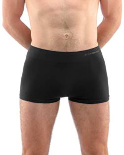 ecoBAMBOO Boxershorts Herren mit kurzem Beins aus Bambus Unterhosen Männer für Sport & Alltag (Schwarz, M-L) von ecoBAMBOO