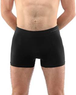 ecoBAMBOO Boxershorts Herren mit langem Bein aus Bambus Unterhosen Männer für Sport & Alltag (Schwarz, M-L) von ecoBAMBOO