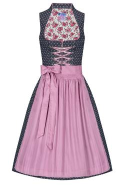 Mini Dirndl 60cm anthrazit altrosa Nicol 004679 von edelheiss