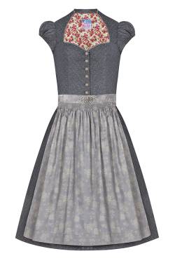 Mini Dirndl 60cm anthrazit grau Ricarda 004686 von edelheiss