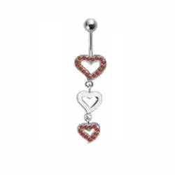 eeddoo Bauchnabel-Piercing Banane Heart Rot Titan 1,6 x 10mm von eeddoo