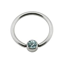 eeddoo Brustwarzen-Piercing Nippel-Ring grüne Kristalle Silber Titan 14 mm von eeddoo