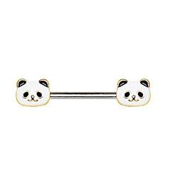 eeddoo Brustwarzen-Piercing Panda Silber Edelstahl von eeddoo