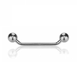 eeddoo Dermal Anchor Surface Barbell 45° Silber Titan Stärke: 1,6 mm Länge: 2,5 m/L= 22 mm 5 mm von eeddoo