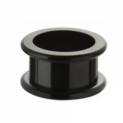 eeddoo Flesh Tunnel mit abgerundeten Kanten Schwarz Edelstahl 12 mm von eeddoo