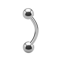 eeddoo Piercing Banane Silber Titan 1,2 x 5mm 4 mm von eeddoo