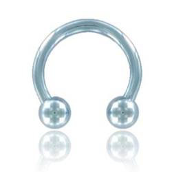 eeddoo Piercing Hufeisen Helix-Piercing Blau Titan 1,6 mm x 6 mm x 4mm von eeddoo