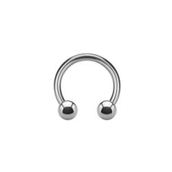 eeddoo Piercing Hufeisen Septum Silber Titan Stärke: 6,5 mm Durchmesser: 22 mm 10 mm von eeddoo