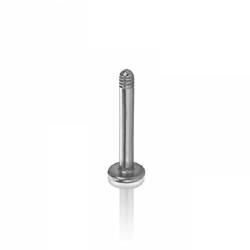 eeddoo Piercing Labret ohne Kugel Silber Titan 1,2 x 8 mm von eeddoo