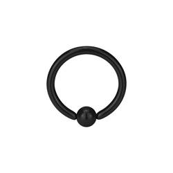 eeddoo Piercing-Ring BCR Klemmring Schwarz Titan Stärke: 1,0 mm Durchmesser: 7 mm 3 mm von eeddoo