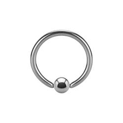 eeddoo Piercing-Ring BCR Klemmring dick Silber Edelstahl Stärke: 1,6 mm Durchmesser: 22 mm 6 mm von eeddoo
