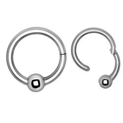 eeddoo Piercing-Ring Klemmring klick-Verschluss Silber Edelstahl 1,6 mm x 10 mm 3 mm von eeddoo