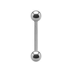 eeddoo Piercing Stab Barbell Silber Edelstahl 1,2 x 48mm 4 mm von eeddoo