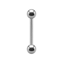 eeddoo Piercing Stab Barbell Silber Titan Gewinde: 1,6 mm Länge: 19 mm 5 mm von eeddoo