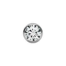 eeddoo Piercingkugel Kristall Silber Edelstahl Gewinde: 1,6 mm Kristallklar 5 mm von eeddoo