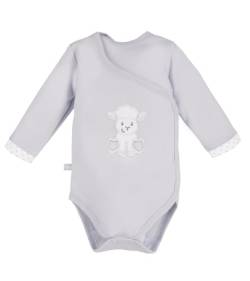 eevi Baby Body Langarm - Baumwolle Baby Clothes - Leichte Strampler für baby-jungen und Madchen - Schön Warmer Babybody - Einfaches Anlegen Baby Kleidung - Grau - Size 46 von eevi