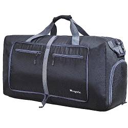 ehsbuy 60L Faltbare Reisetasche für Männer Frauen Große Reisetasche Wasserdicht Übernachtung Wochenende Taschen für Fitnessstudio Gepäck, 100 l, Schwarz, 100 l von ehsbuy