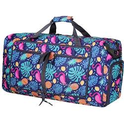 ehsbuy 60L Faltbare Reisetasche für Männer Frauen Große Reisetasche Wasserdicht Übernachtung Wochenende Taschen für Fitnessstudio Gepäck, 100l Ananas, 100 l von ehsbuy
