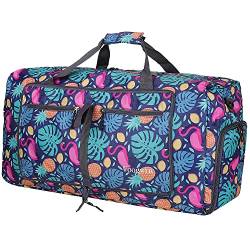 ehsbuy 60L Faltbare Reisetasche für Männer Frauen Große Reisetasche Wasserdicht Übernachtung Wochenende Taschen für Fitnessstudio Gepäck, Ananas, (60L) UK von ehsbuy