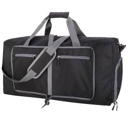 ehsbuy 60L Reisetasche Groß Faltbare Sporttasche Herren Damen mit Schuhfach Taschen Wasserdicht Saunatasche Travel Bag für Sports Urlaub Gym Übernachtung von ehsbuy