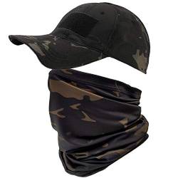 ehsbuy Camo Hüte für Männer mit Kühlung Halsgamasche Baseballmützen Gesichtsschal Maske Armee Taktische Militärmütze Halsrohr Snoods zum Laufen Jagd Camping Radfahren Angeln Outdoor Sports von ehsbuy