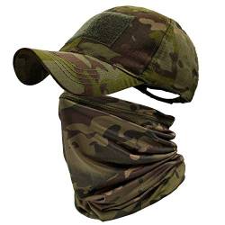 ehsbuy Camo Hüte für Männer mit Kühlung Halsgamasche Baseballmützen Gesichtsschal Maske Armee Taktische Militärmütze Halsrohr Snoods zum Laufen Jagd Camping Radfahren Angeln Outdoor Sports von ehsbuy