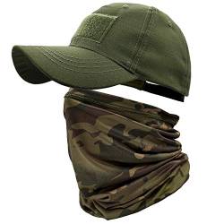 ehsbuy Camo Hüte für Männer mit Kühlung Halsgamasche Baseballmützen Gesichtsschal Maske Armee Taktische Militärmütze Halsrohr Snoods zum Laufen Jagd Camping Radfahren Angeln Outdoor Sports von ehsbuy