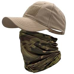 ehsbuy Camo Hüte für Männer mit Kühlung Halsgamasche Baseballmützen Gesichtsschal Maske Armee Taktische Militärmütze Halsrohr Snoods zum Laufen Jagd Camping Radfahren Angeln Outdoor Sports von ehsbuy