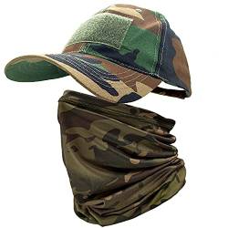 ehsbuy Camo Hüte für Männer mit Kühlung Halsgamasche Baseballmützen Gesichtsschal Maske Armee Taktische Militärmütze Halsrohr Snoods zum Laufen Jagd Camping Radfahren Angeln Outdoor Sports von ehsbuy