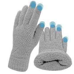 ehsbuy Winter Handschuhe Damen Touchscreen Fleece, Warme Kaschmir Dicke Strickhandschuhe Wollhandschuhe Thermohandschuhe Outdoor Sport Geschenke für Herren und Damen von ehsbuy