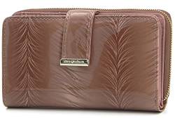 ekavale Damen Geldbörse RFID-Schutz Portemonnaie aus hochwertigem Echtleder im Querformat (Beige) von ekavale