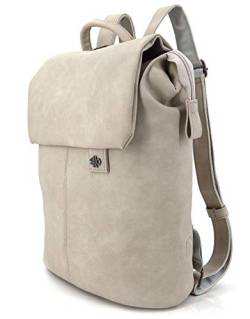 ekavale Elegant Rucksack für Damen & Mädchen – City Daypack aus Optik Leder – klein Schulrucksack Backpack (Stone) von ekavale