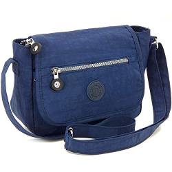 ekavale - Kompakte Umhängetasche – Leichte Handtasche für Damen – Crossbody Messenger Bag – Nylon Schultertasche klein (Navy) von ekavale