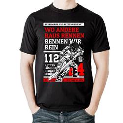 Feuerwehr Spruch Heavy T-Shirt Geschenk für den Feuerwehrmann der freiwilligen oder Berufs-Feuerwehr (M) von elbedruck