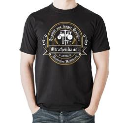 Straßenbauer Qualität aus Tradition Zünfte Zunftsymbol Handwerk T-Shirt Zunftlogo (XXL) von elbedruck