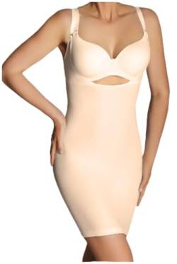 ELDAR Damen Shapewear Torsette-Miederkleid Vika , figurformend, mit regulierbaren Trägern, 85% Polyamid mit 15% Elasthan , M , Beige von eldar ELDAR