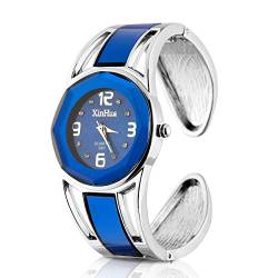 ele ELEOPTION Armband Design Quarz Uhr mit Strass Dial-Edelstahl-Band für Frauen (Dunkelblau) von ele ELEOPTION