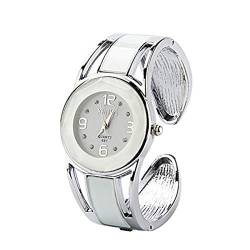 ele ELEOPTION Armband Design Quarz Uhr mit Strass Dial-Edelstahl-Band für Frauen (Weiß) von ele ELEOPTION