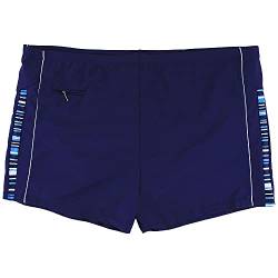 eleMar Männer Retro Badehose Badepant Schwimmhose in Übergrößen Mehrfarbig in violett-türkis-weiß bis 10XL, Größe:9XL von eleMar