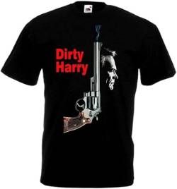Dirty Harry Movie Poster T Shirt BlackL Black T-Shirts & Hemden(Medium) von elect