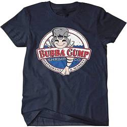 Forest Gump Movie Fishing T Shirt Bubba Gump Shrimp Mens Fashion T-Shirt Navy Blue T-Shirts & Hemden(Small) von elect