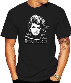 Men T Shirt Kim Wilde Black t-Shirt Tshirts T-Shirt Black T-Shirts & Hemden(XX-Large) von elect