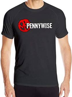 Men's Pennywise Band Logo Quick Drying Running Short Sleeve Athletic Tee Shirts T-Shirts & Hemden(Large) von elect